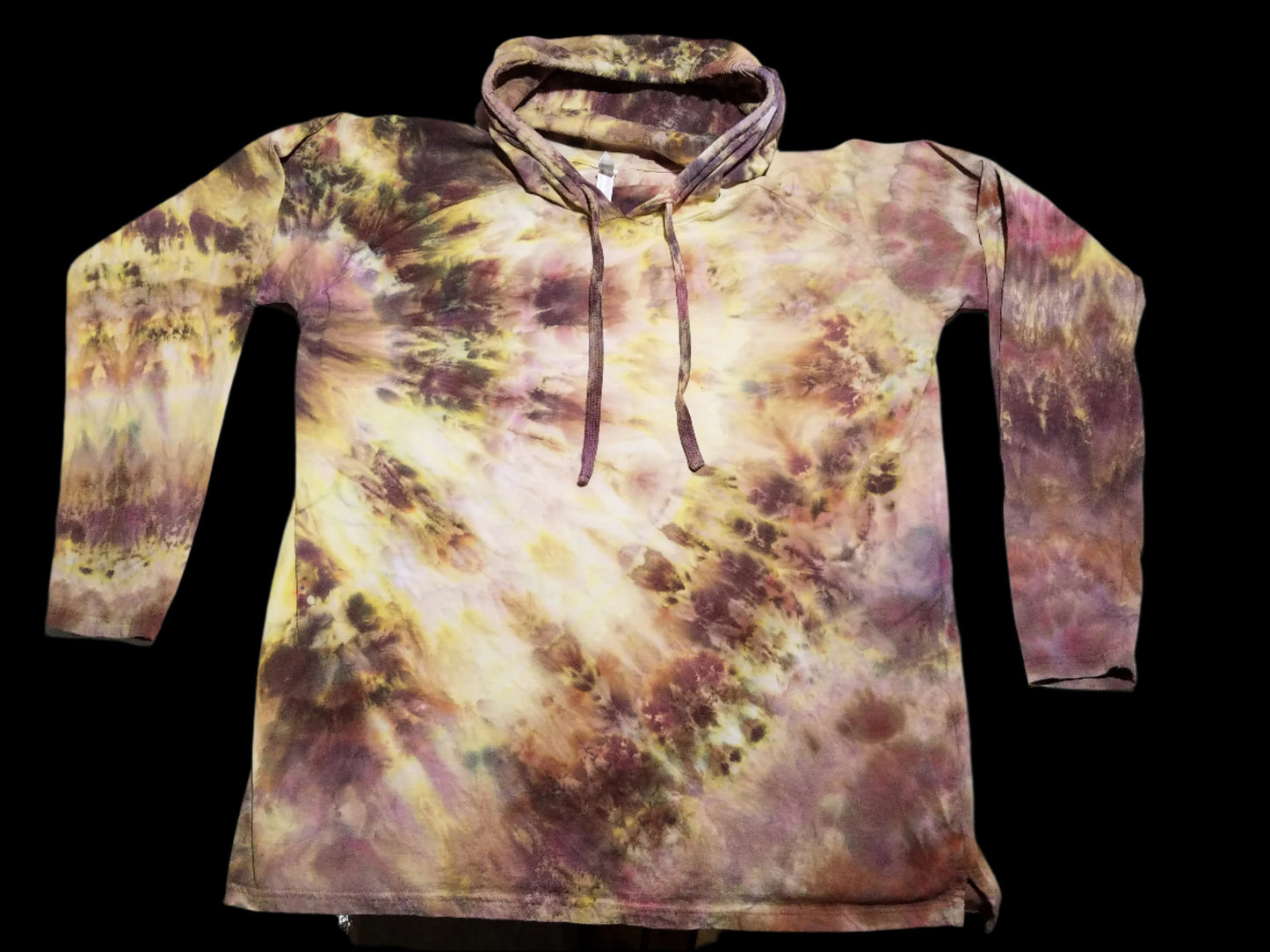 XL Unisex Long Sleeve Raglan Hooded Tee - Shiitake Meets Moose