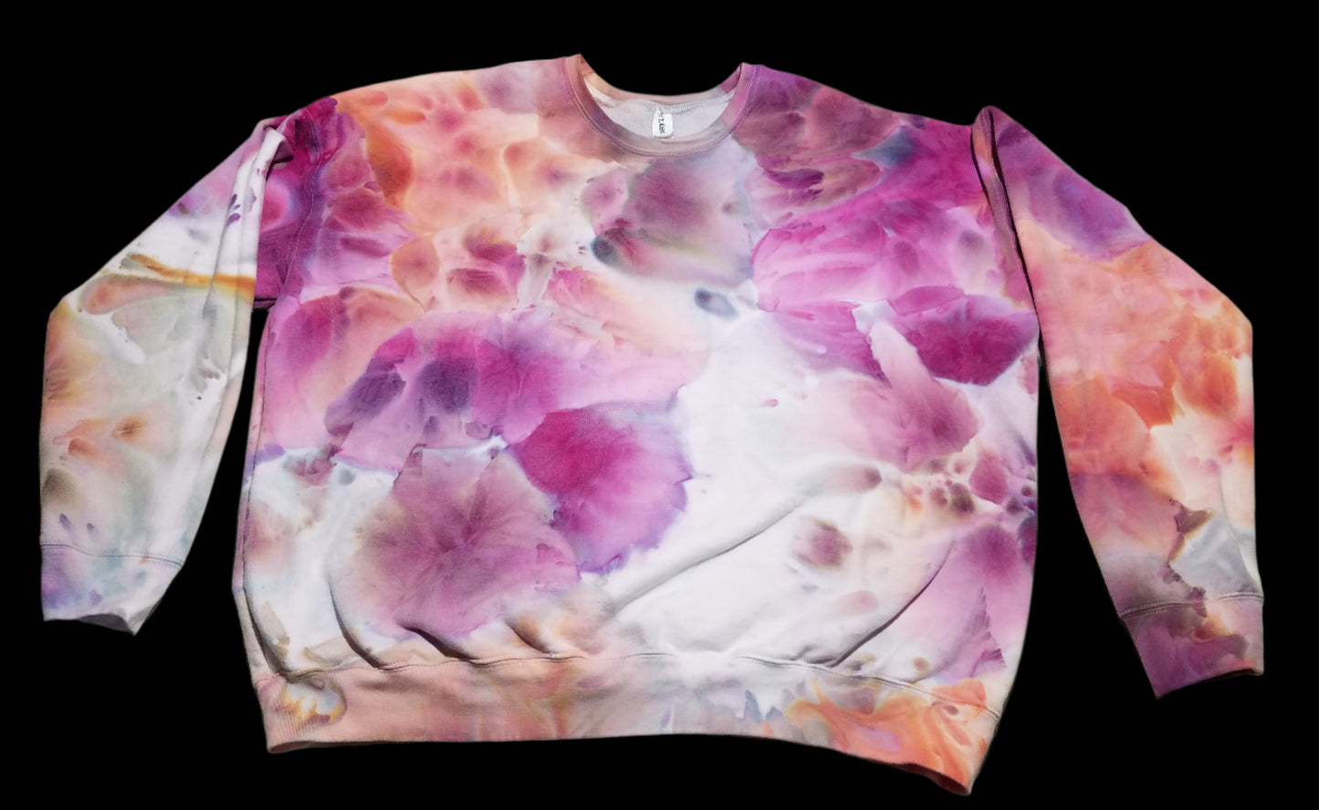 XXL Tultex Crewneck - Flowy Plum & Peach
