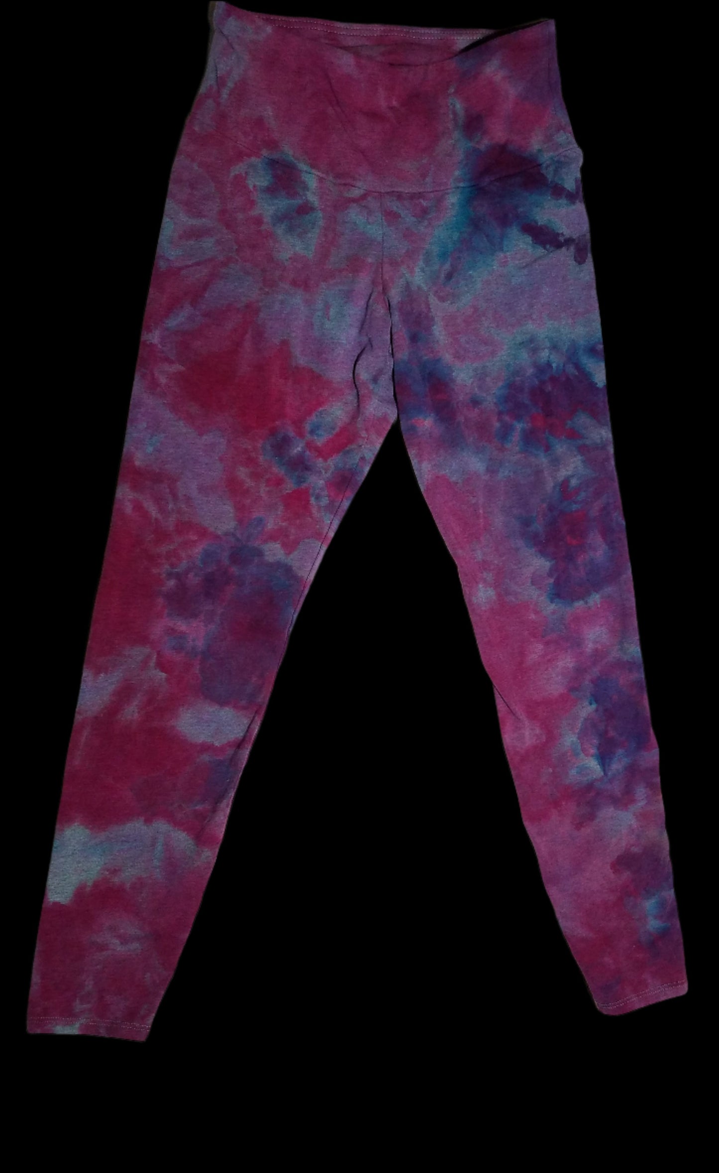 Small Cotton Leggings - Pink & Blue Oil Spill