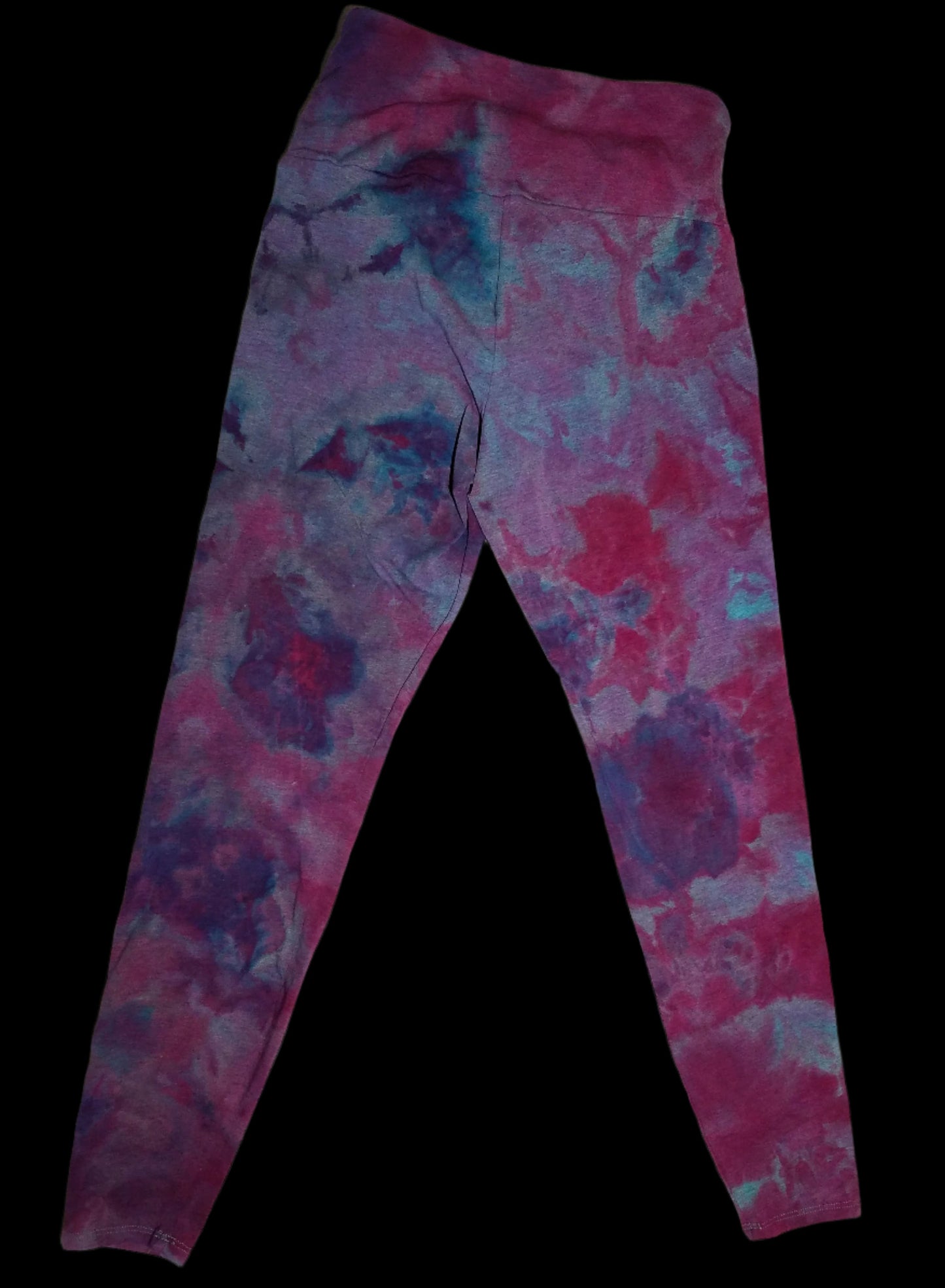 Small Cotton Leggings - Pink & Blue Oil Spill