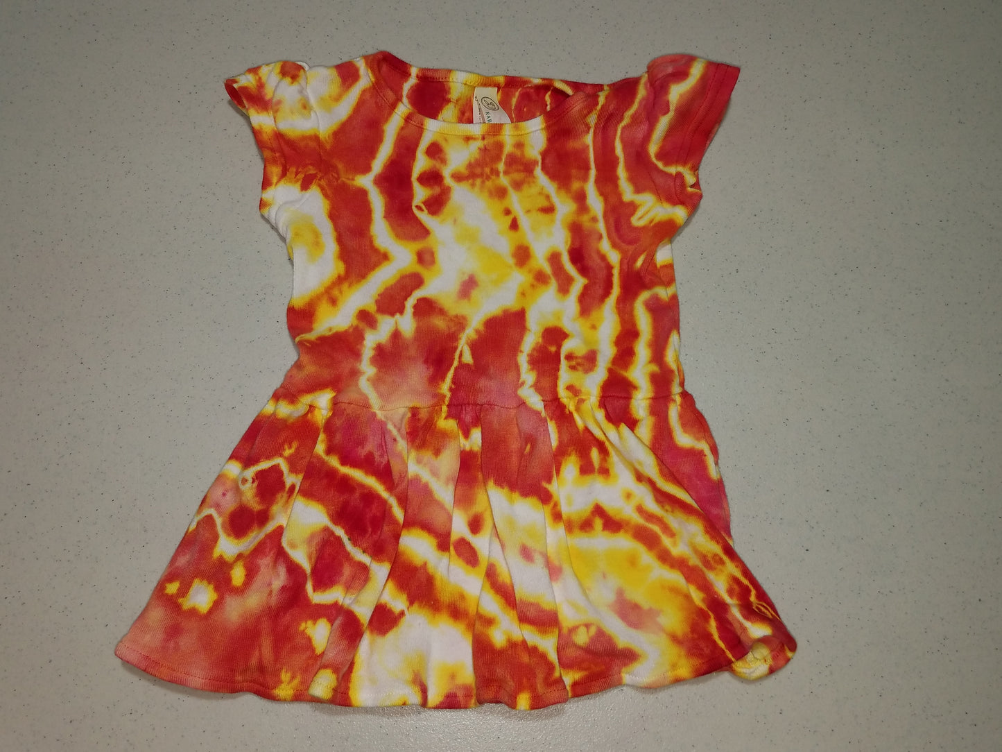 12 Month Old Dress - Tangerine Stripes!