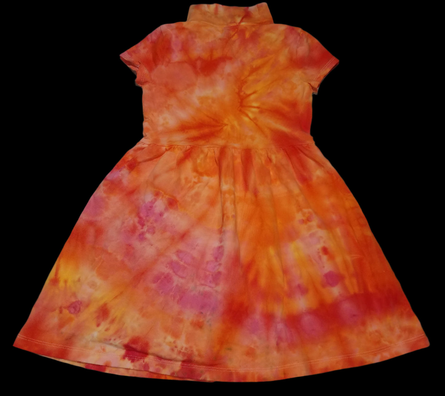 Small Kids Old Navy Dress - Orangey Pink Spiral