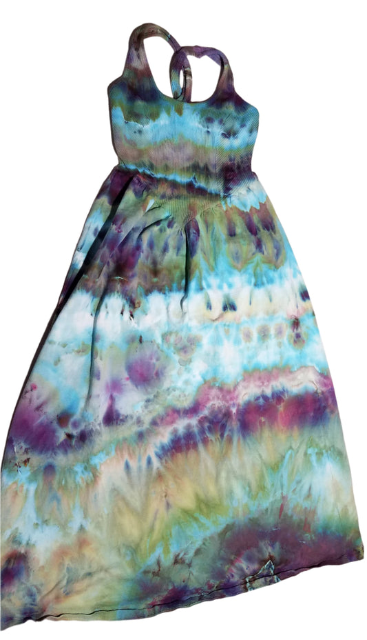 Medium Midi 100% Cotton Dress - Alchemist Ice Dye