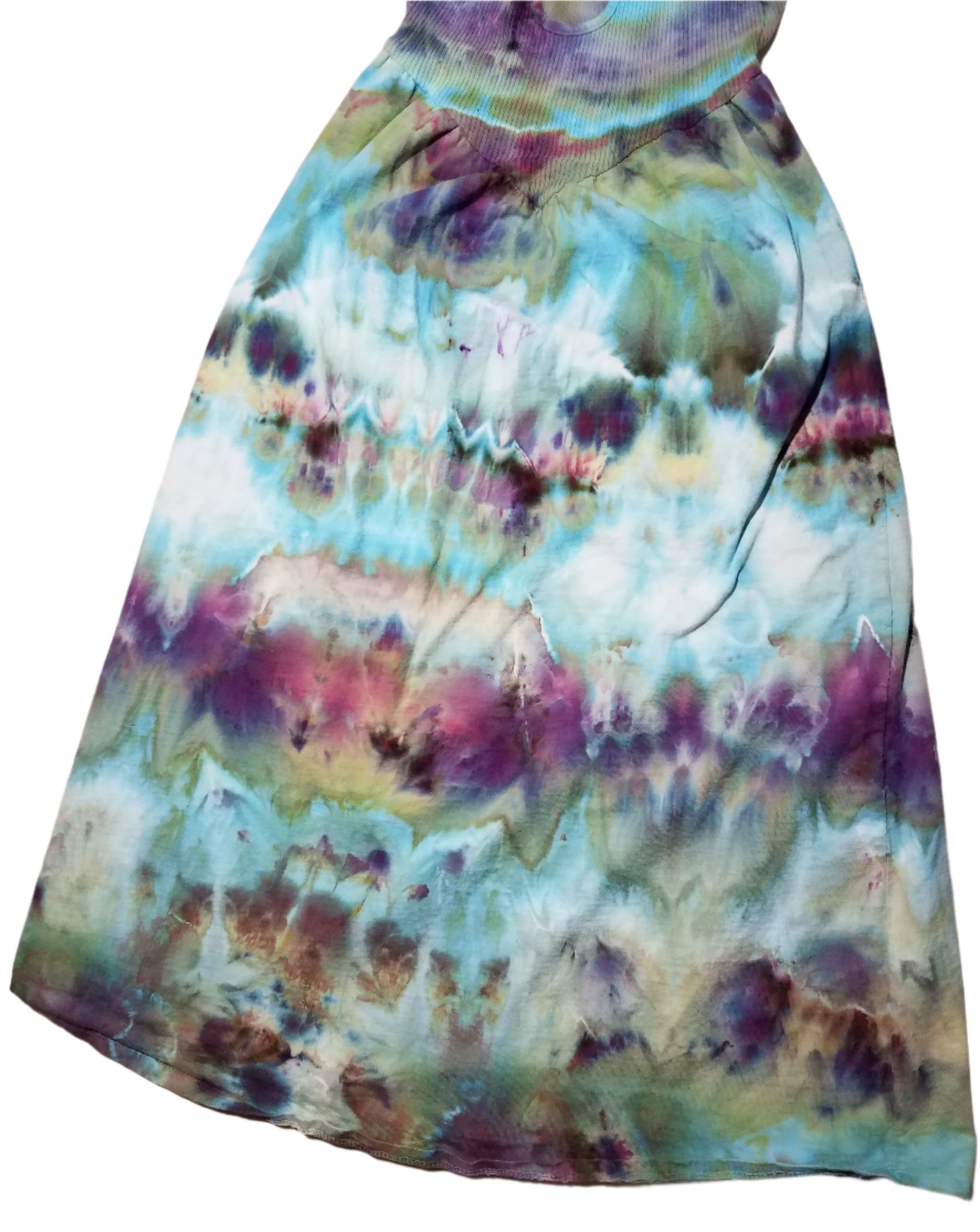 Medium Midi 100% Cotton Dress - Alchemist Ice Dye